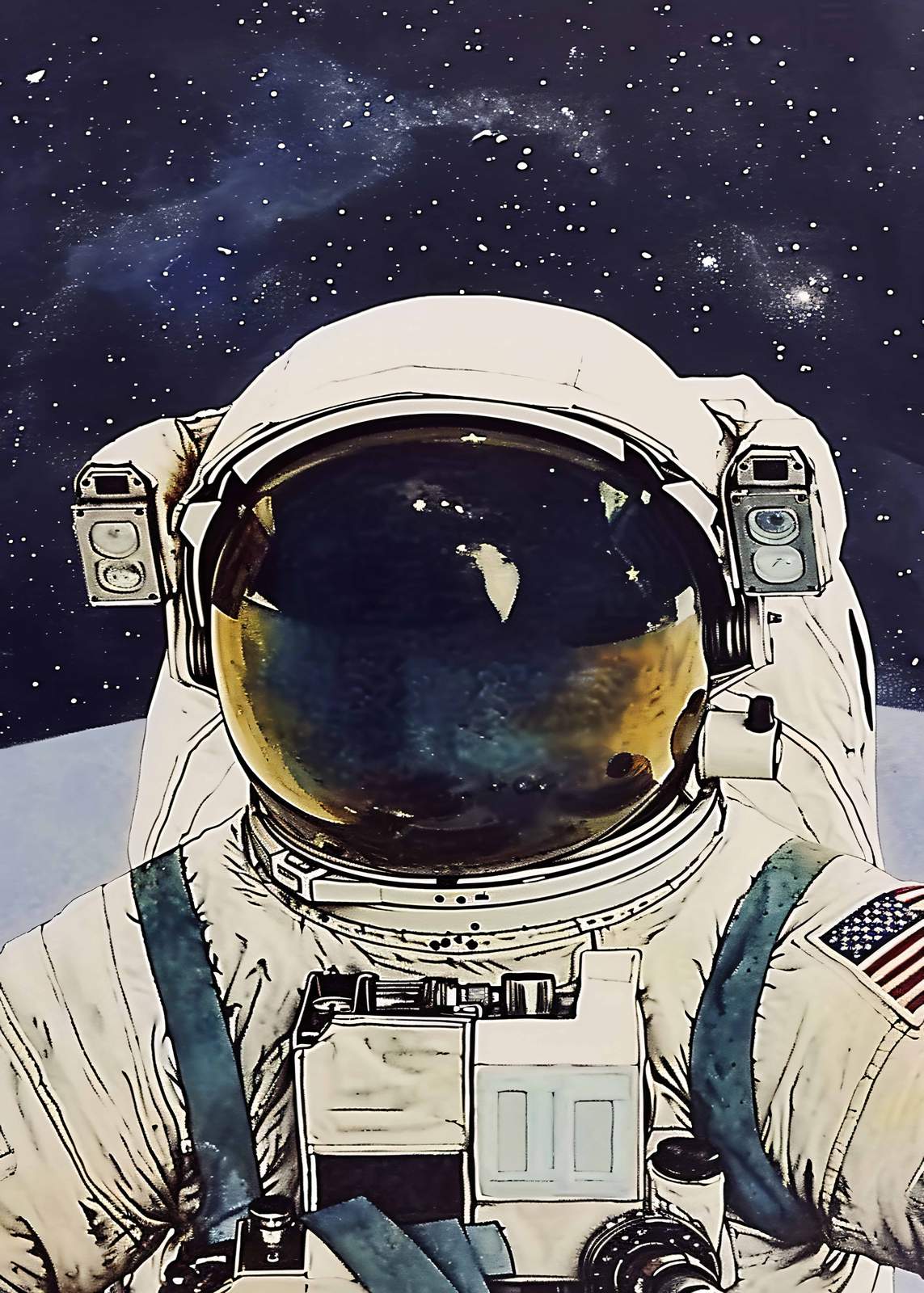 Affiche - Astronaute dans l'espace