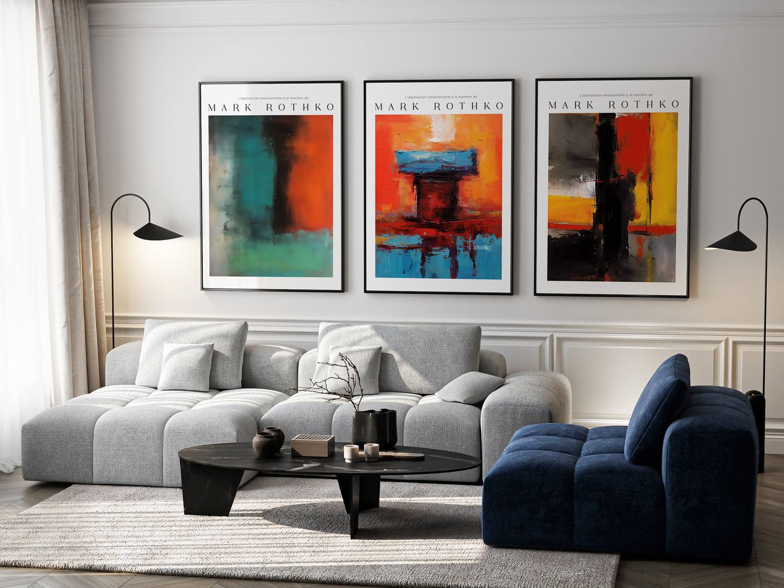 Affiche - Mark Rothko Abstrait Ensemble de 3