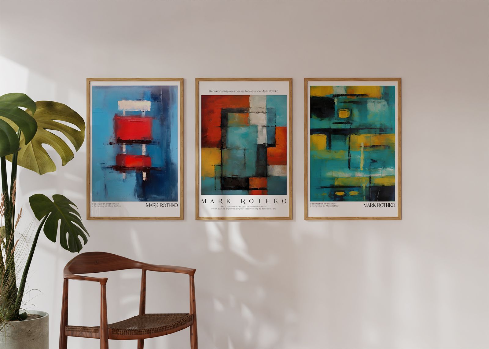 Affiche - Inspiré de Mark Rothko / Série de 3