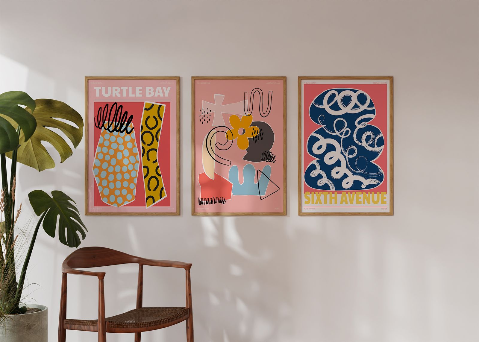 Affiche - Collection Collage Abstrait / Ensemble de 3