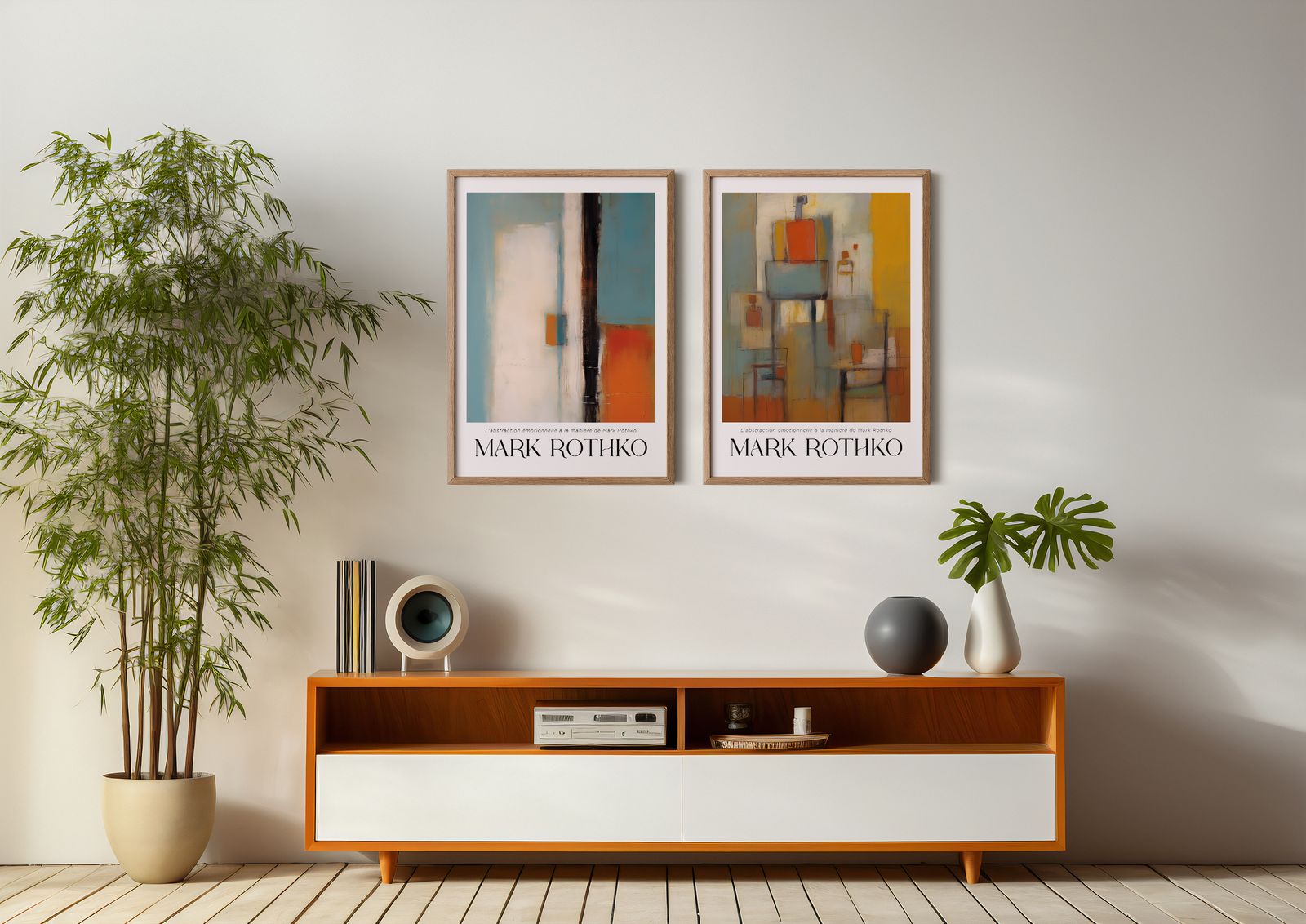 Poster - Mark Rothko Abstrait Lot de 2