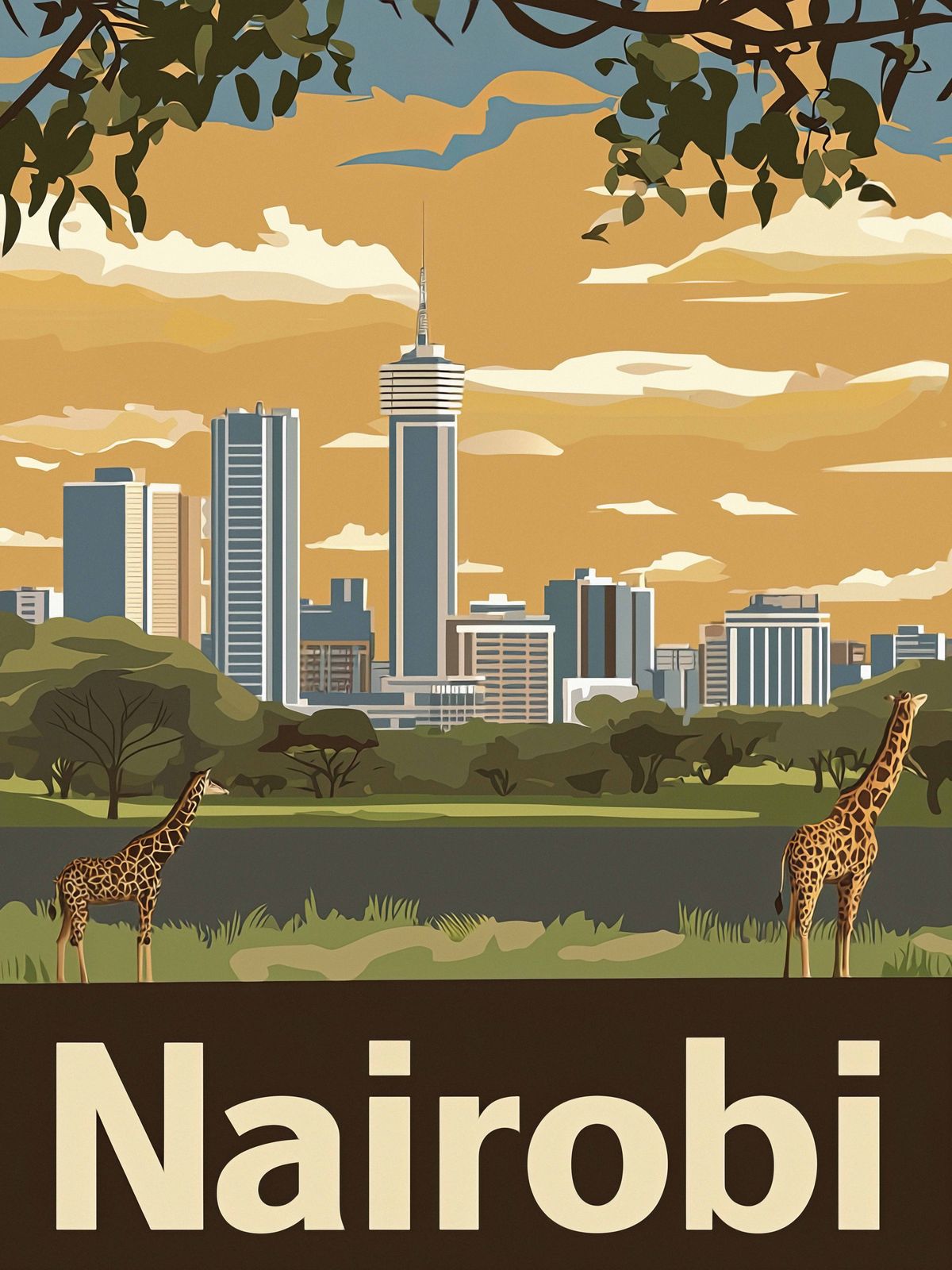 Affiche - Paysage Urbain de Nairobi