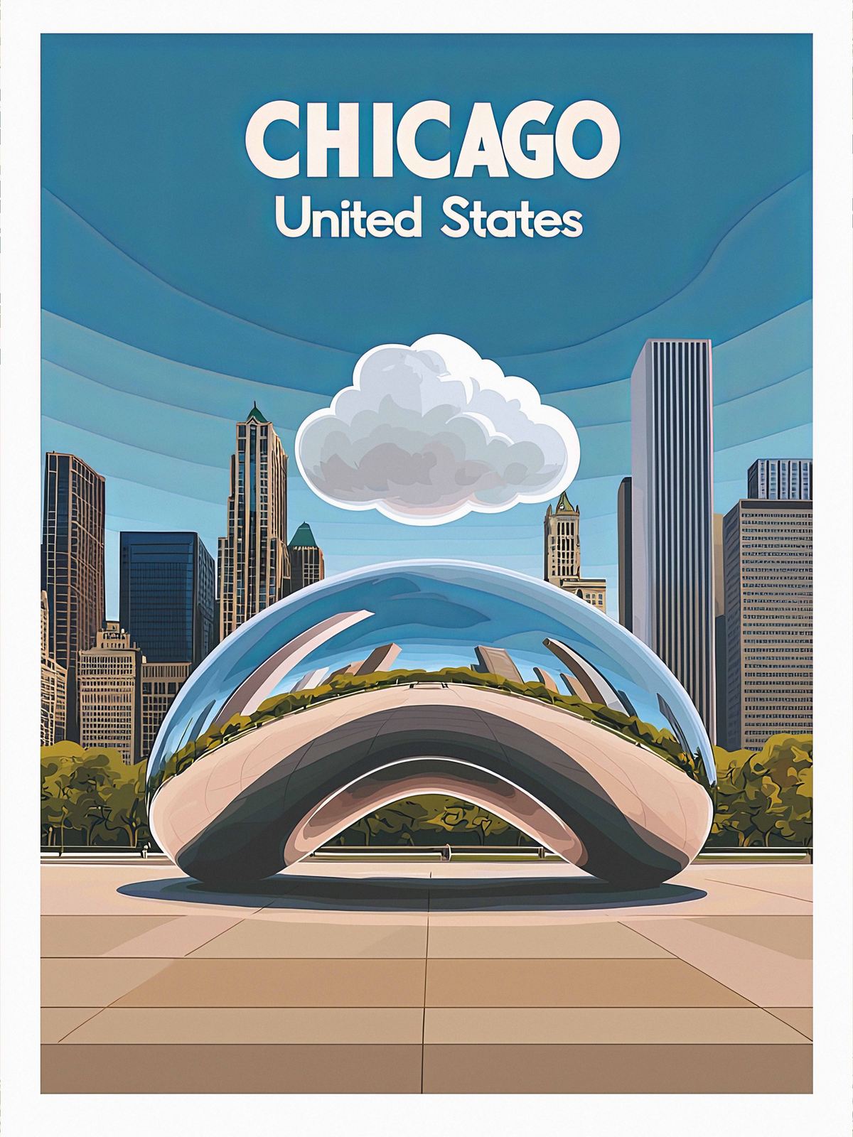 Affiche - Chicago États-Unis