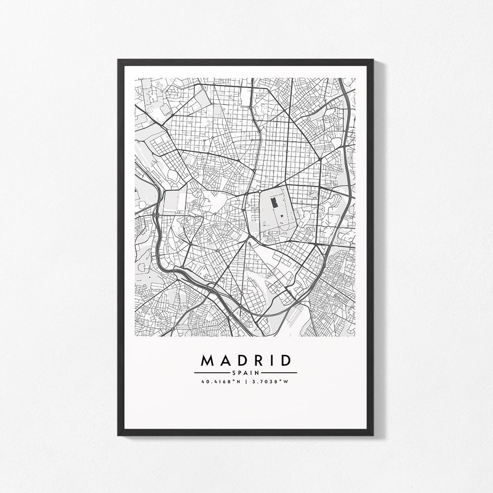 Affiche - Carte de Madrid