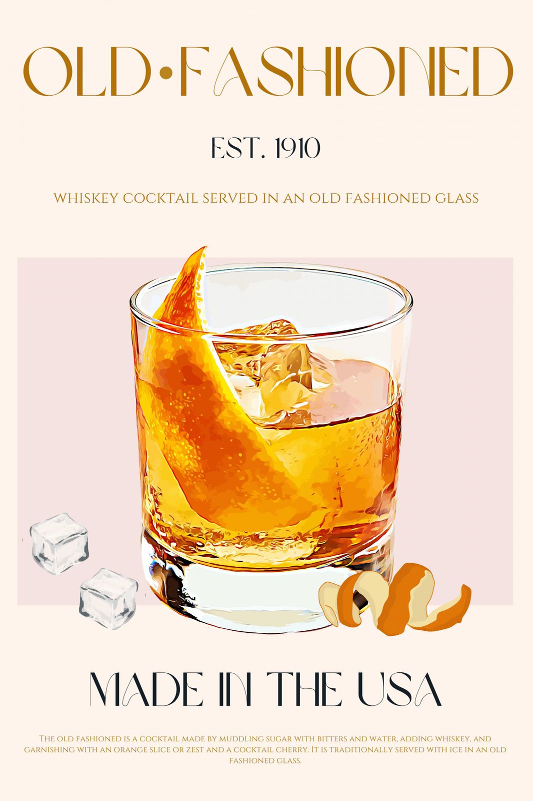Affiche - Old Fashioned Whiskey