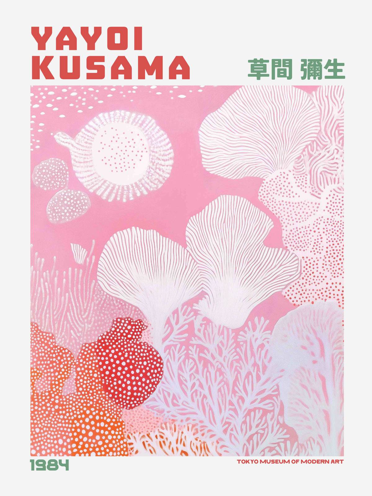 Affiche - Motifs Coralliens de Yayoi Kusama