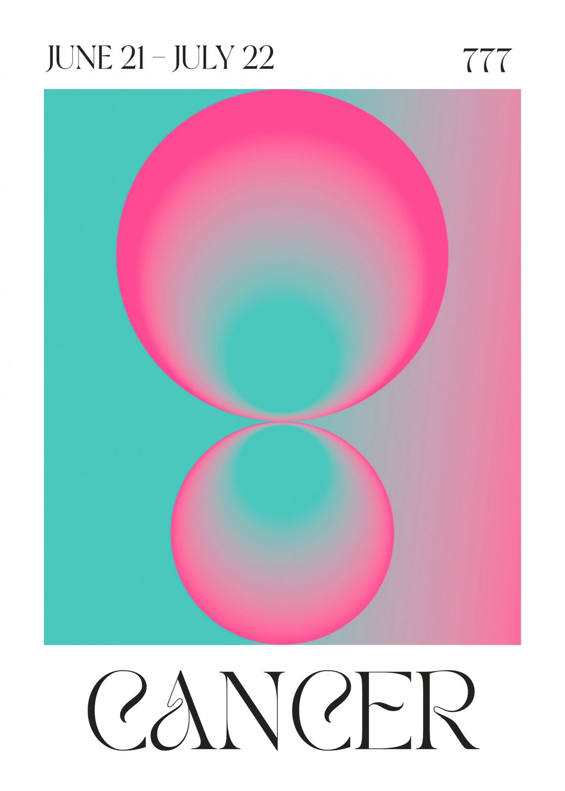 Affiche - Design Zodiac Cancer