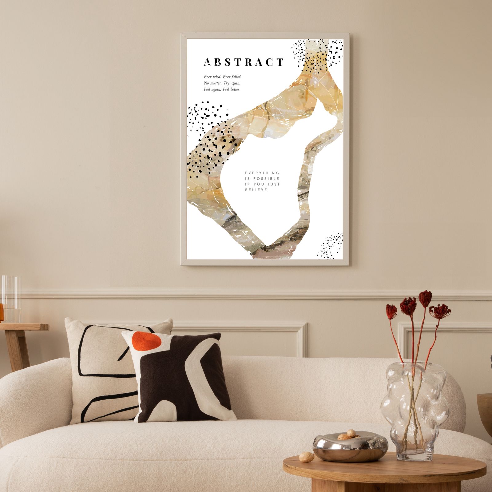 Poster Mural Abstrait Inspirant
