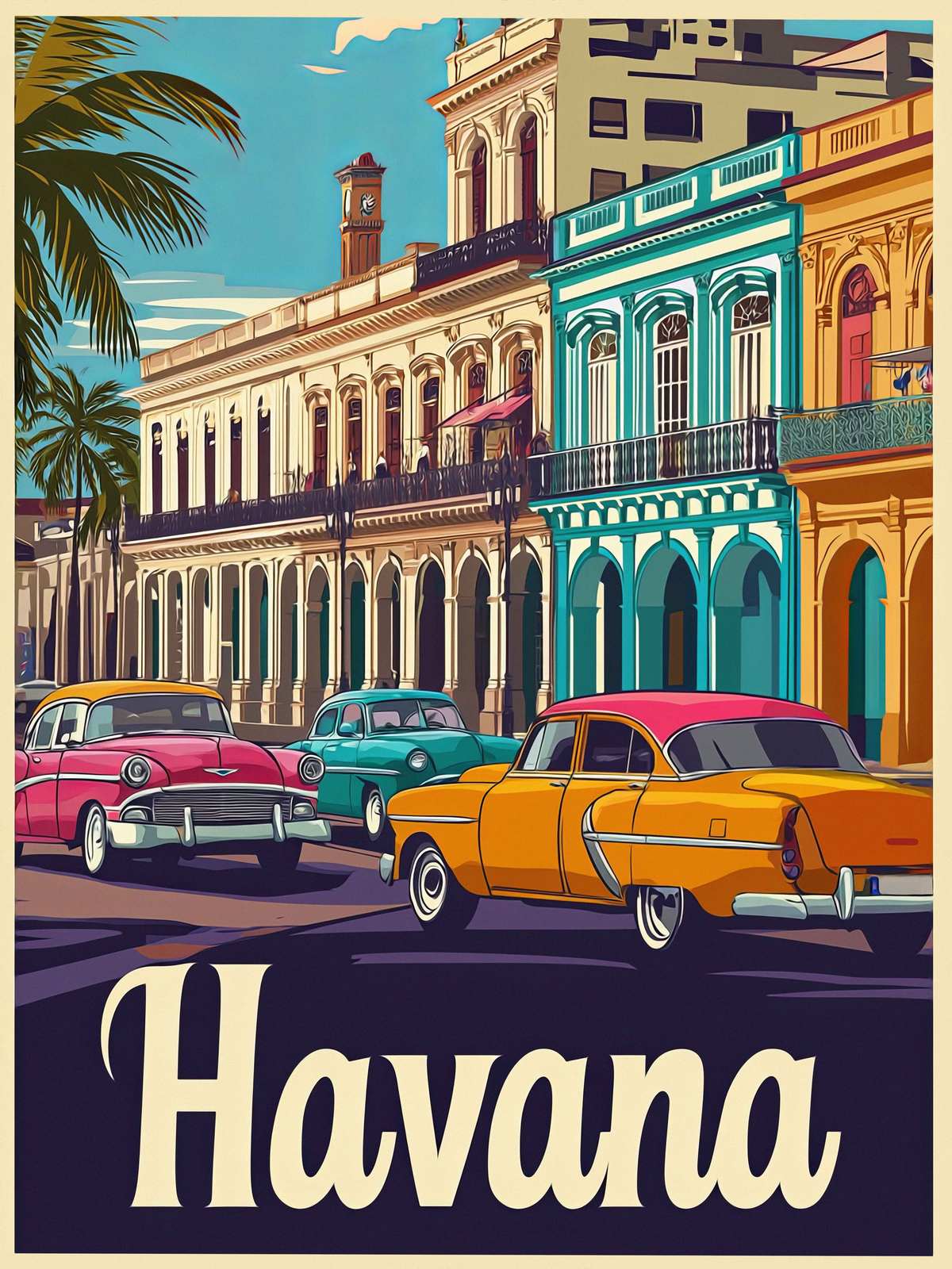 Affiche - Paysage urbain de La Havane