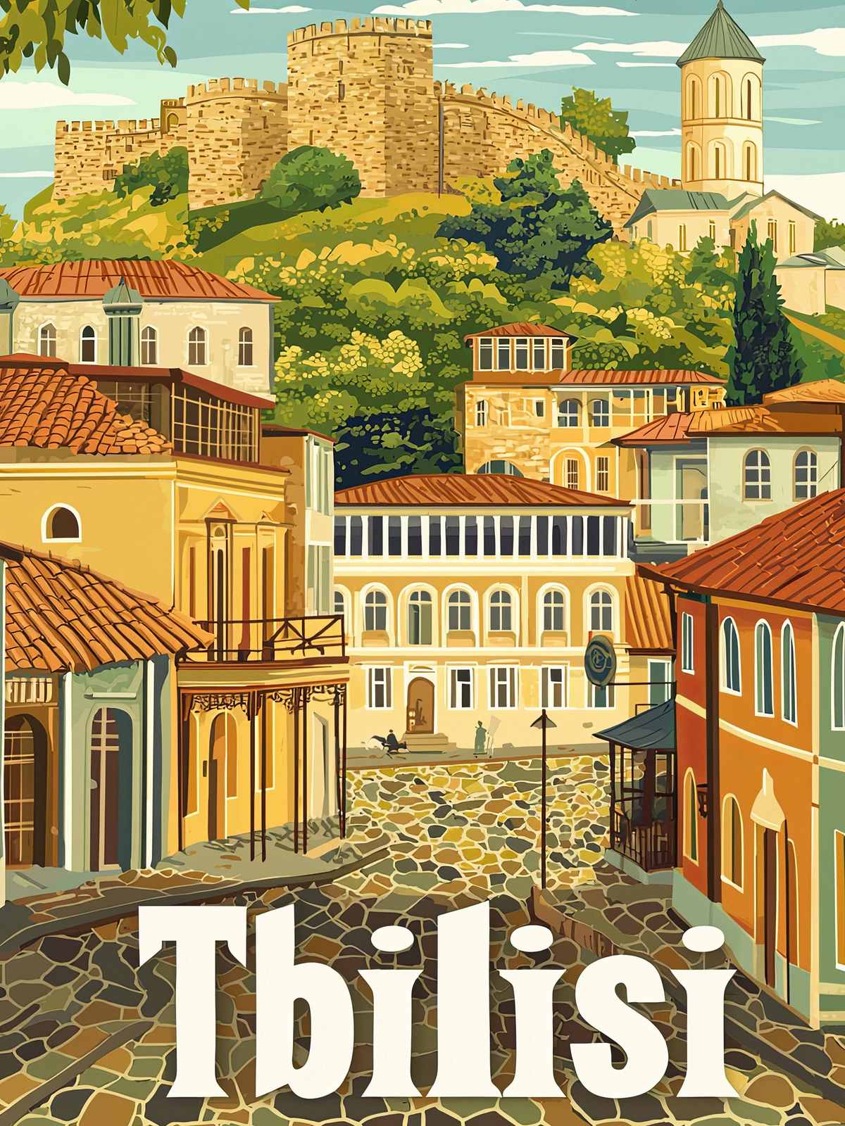 Affiche - Paysage Urbain de Tbilissi