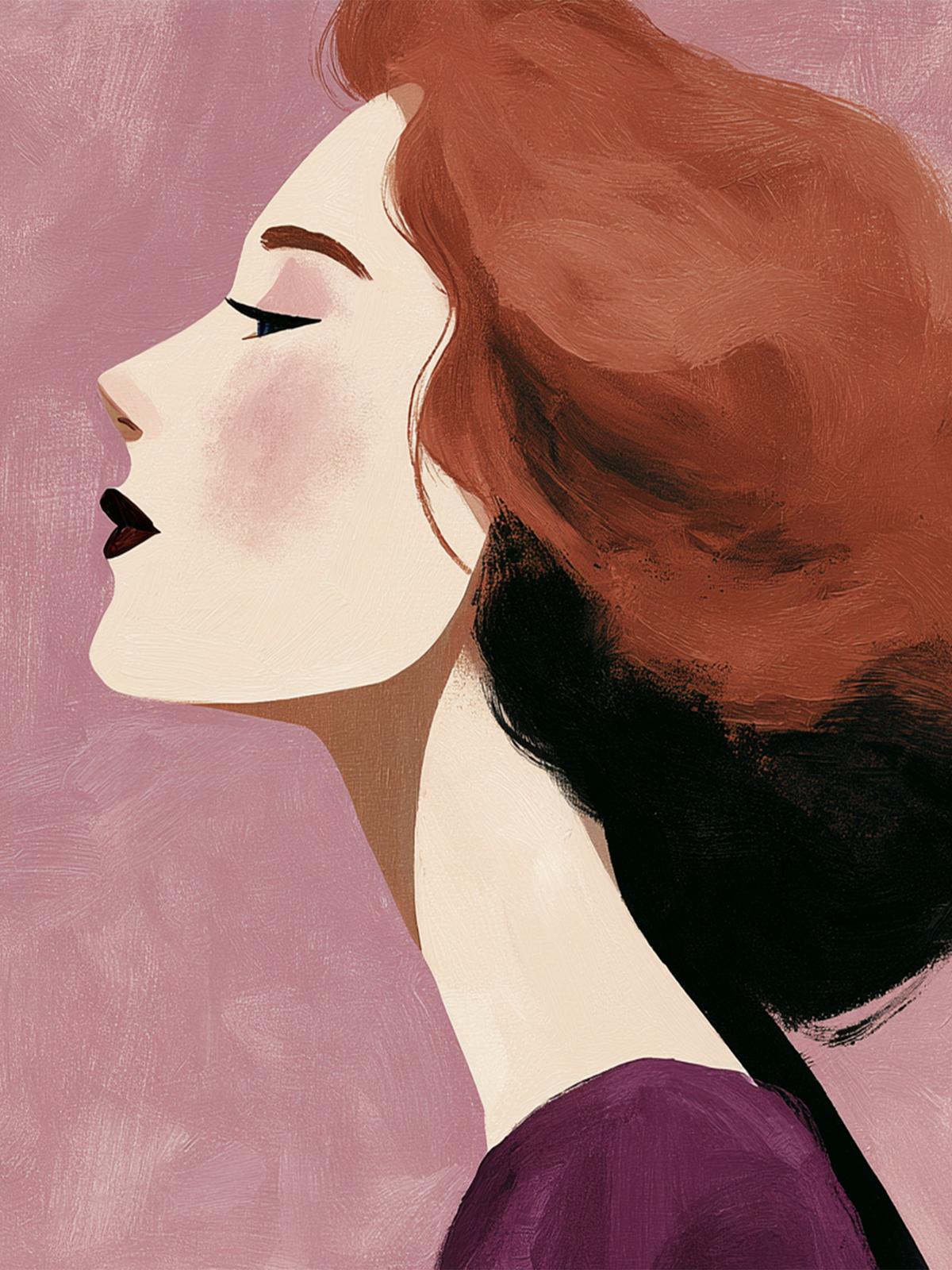 Poster - Art de profil latéral