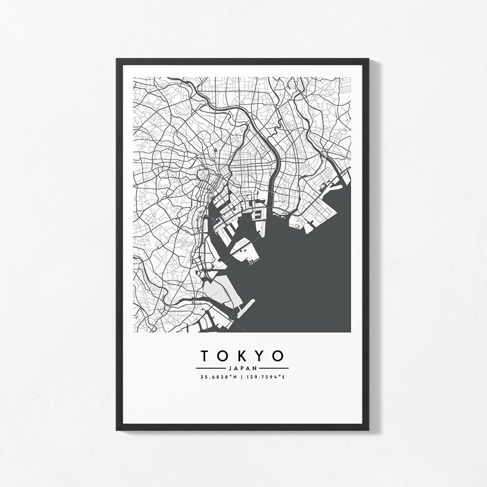 Affiche - Carte de Tokyo