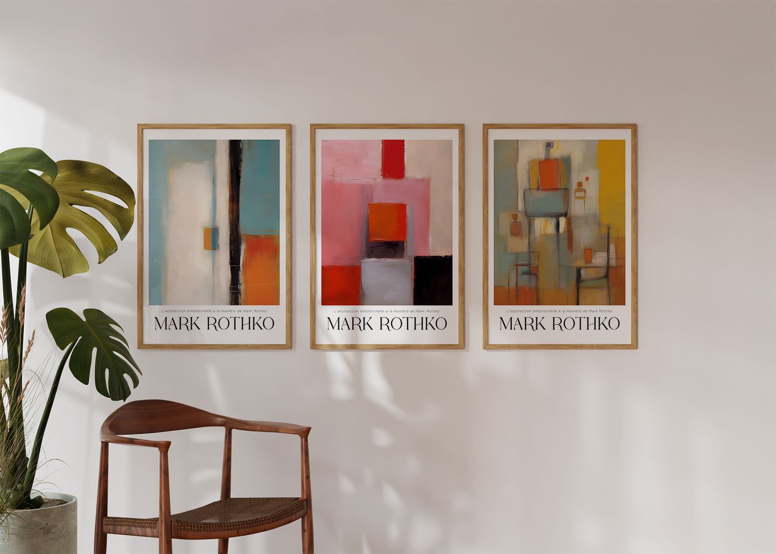 Affiche - Abstractions de Mark Rothko / Ensemble de 3