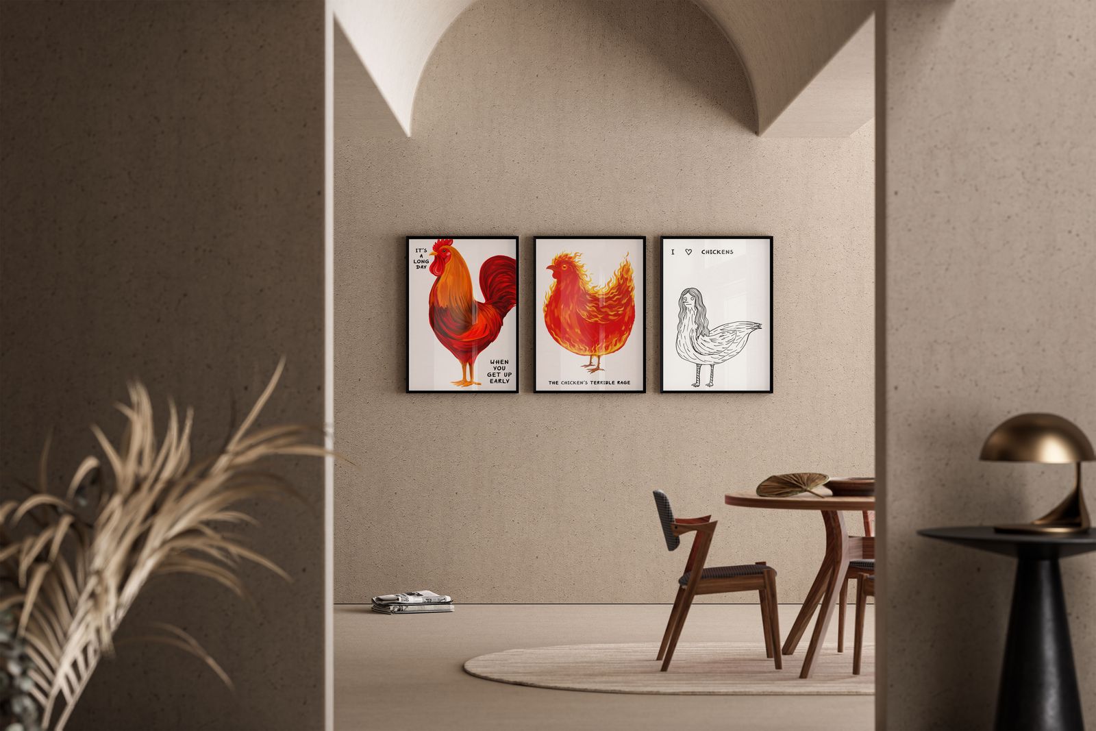 Poster - Collection Art Poulet / Ensemble de 3
