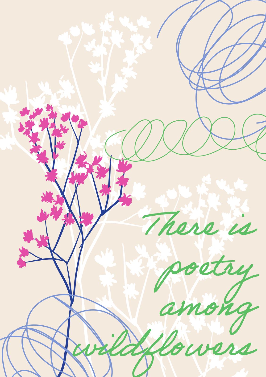 Affiche - Poésie Parmi les Fleurs Sauvages