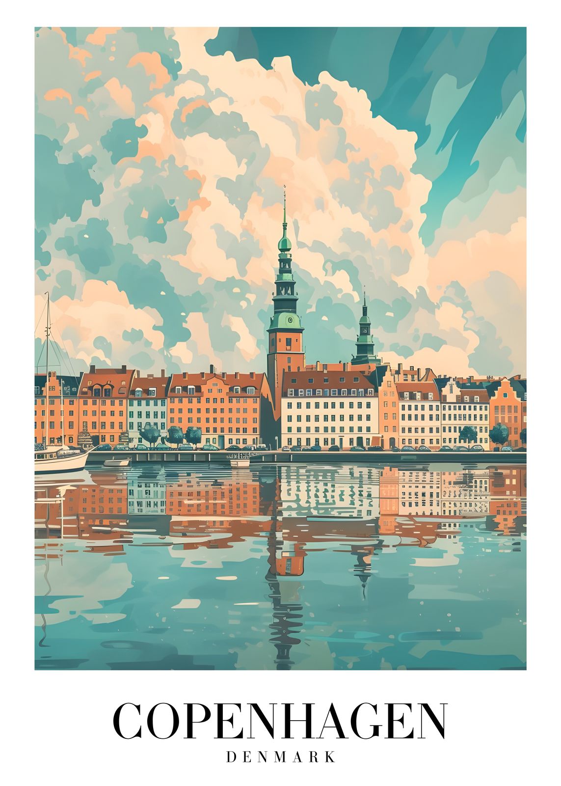 Affiche - Copenhague Danemark