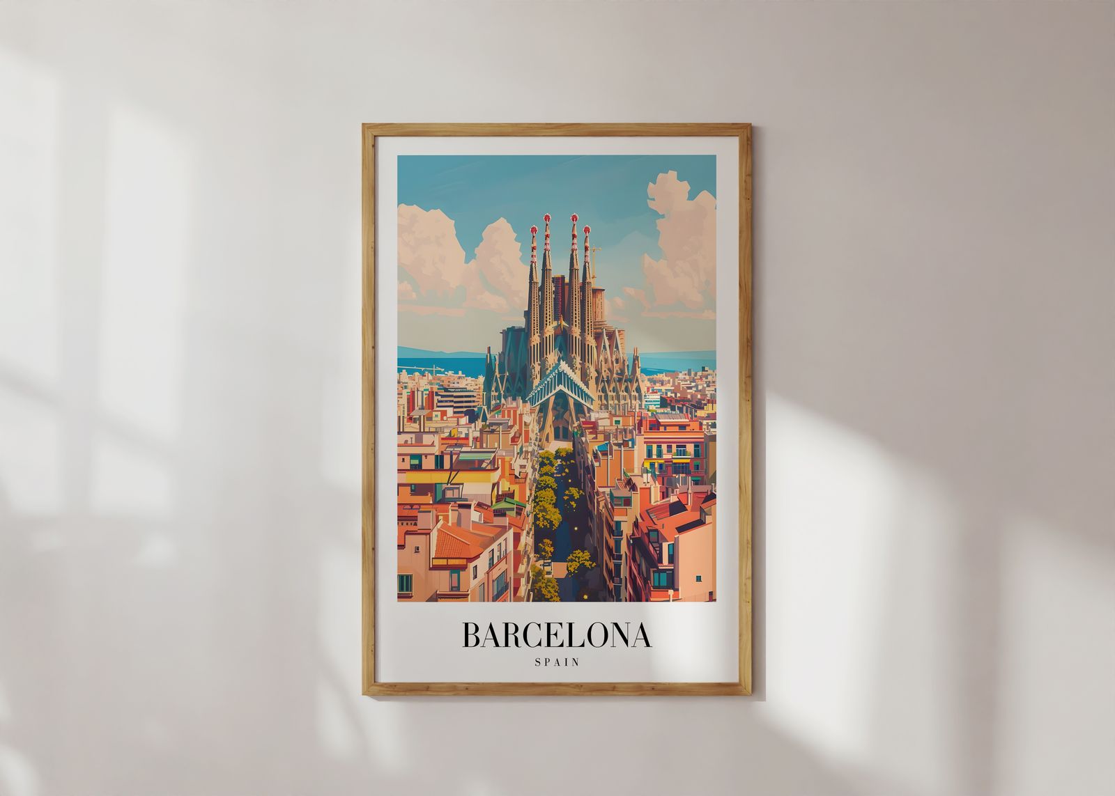 Affiche - Paysage de Barcelone