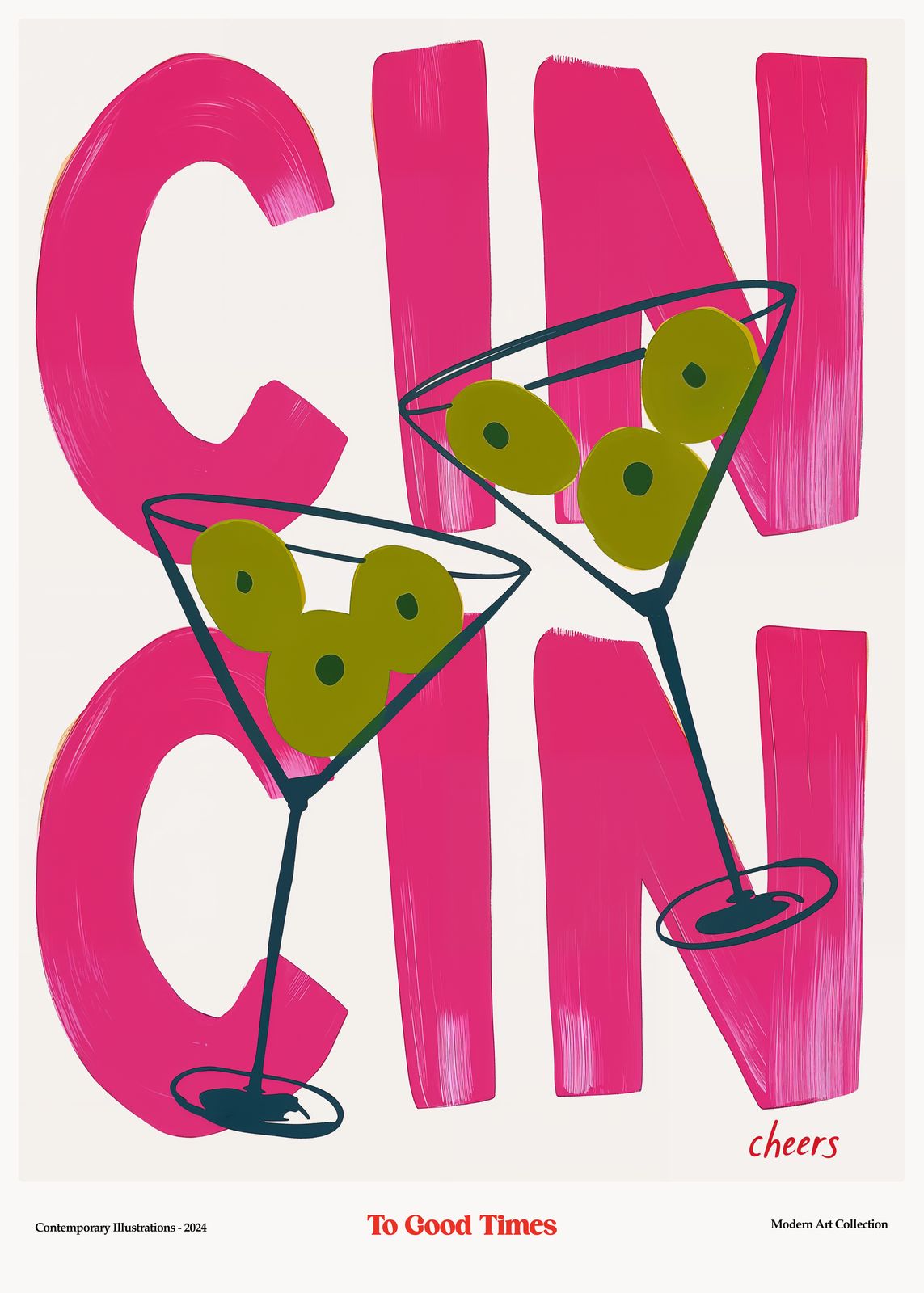 Affiche - Design Cheers Martini