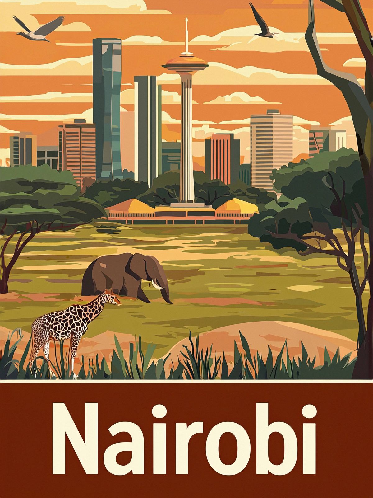 Poster - Skyline de la ville de Nairobi