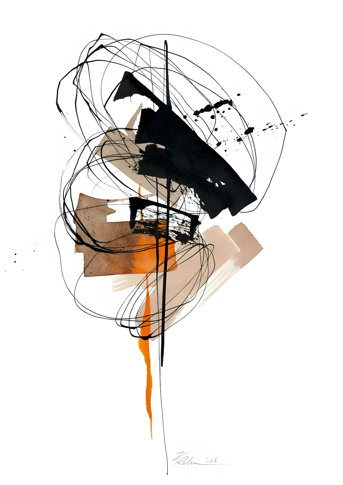 Affiche - Composition artistique abstraite