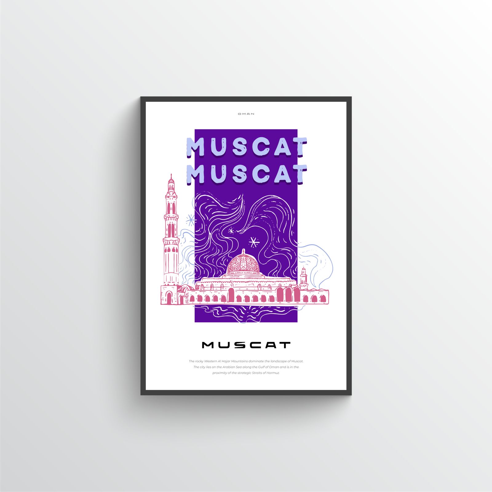 Affiche de Voyage de la Ville de Muscat