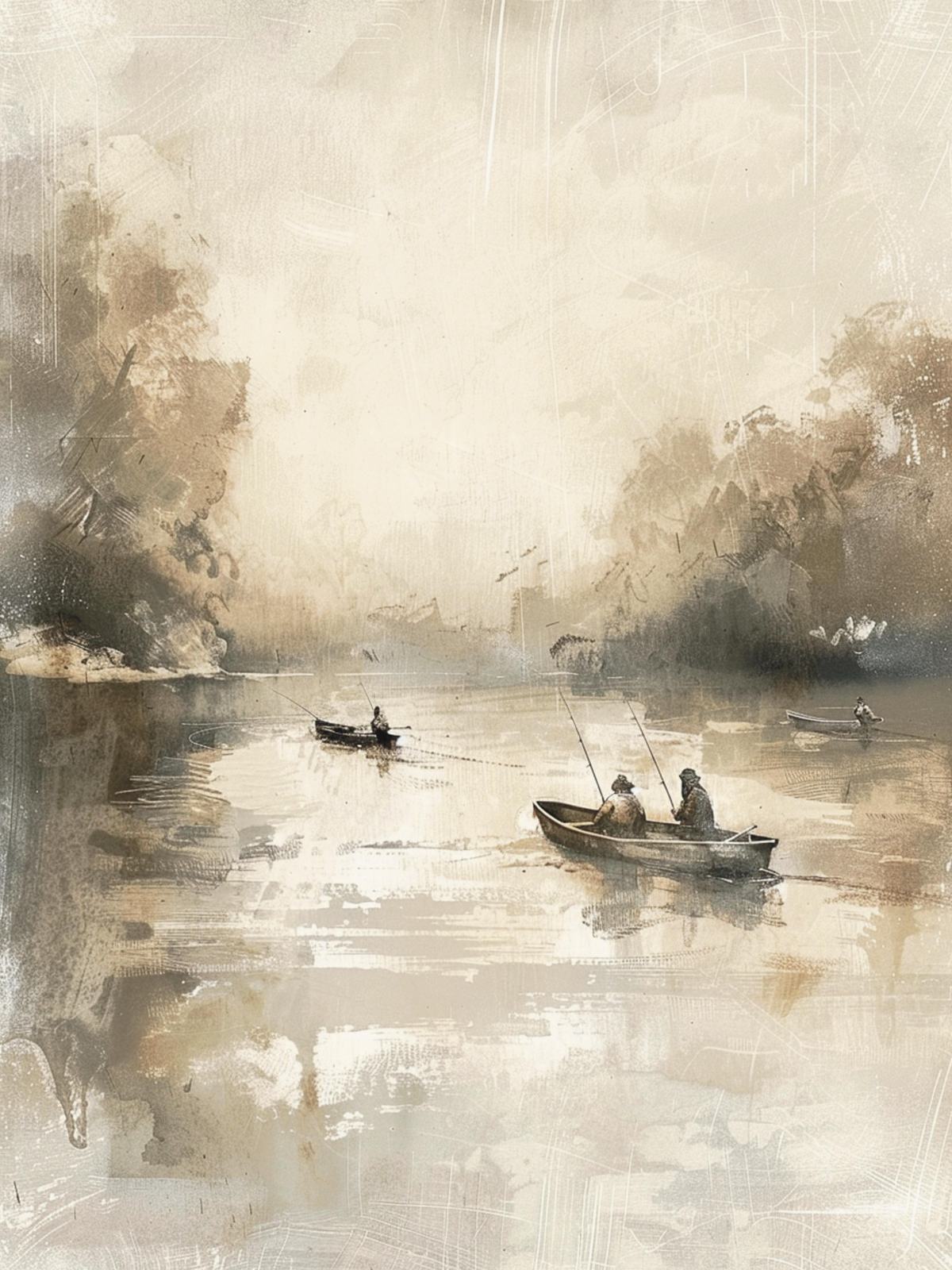 Poster - Scène de Rivière Tranquille