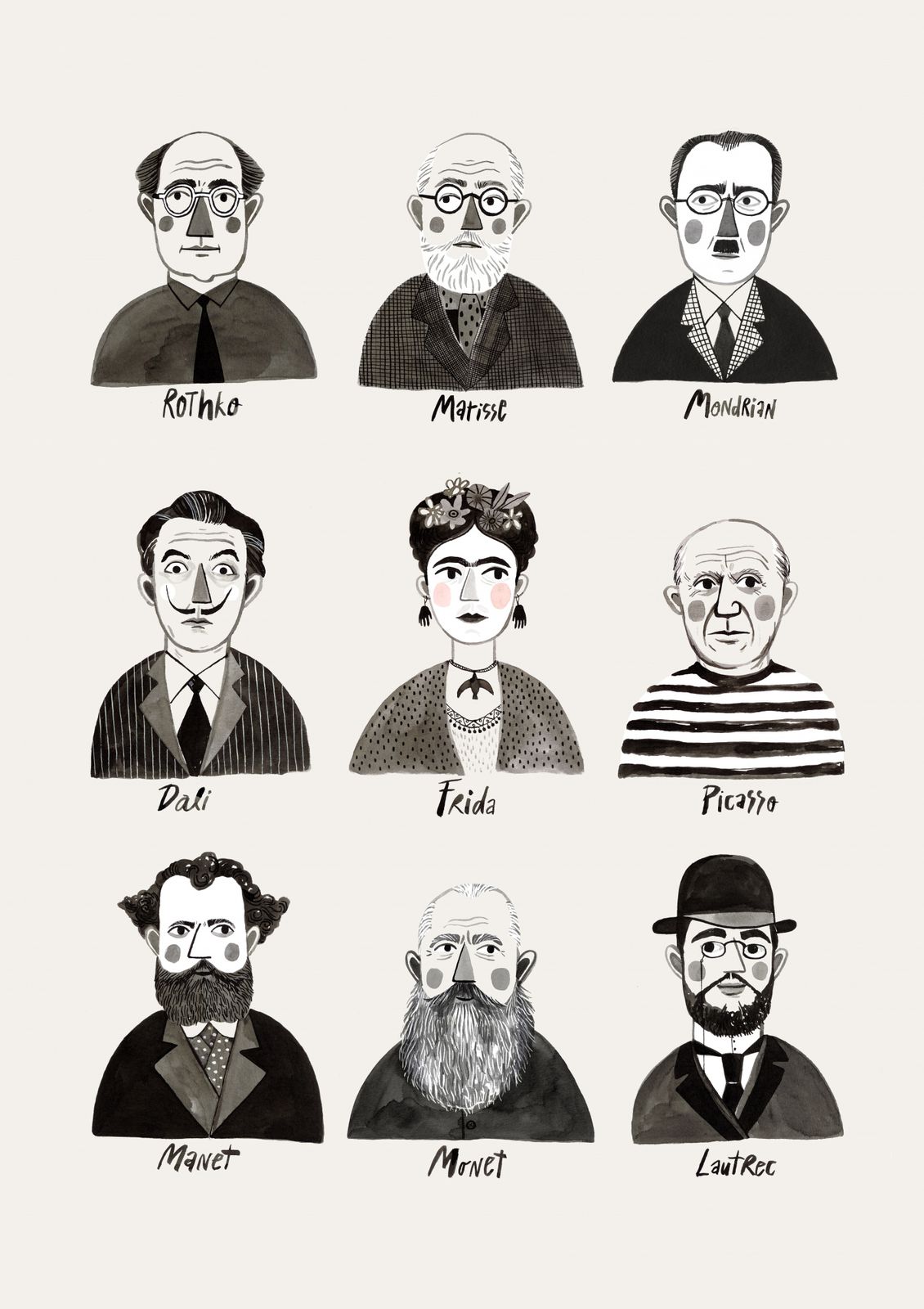 Affiche - Artistes Célèbres