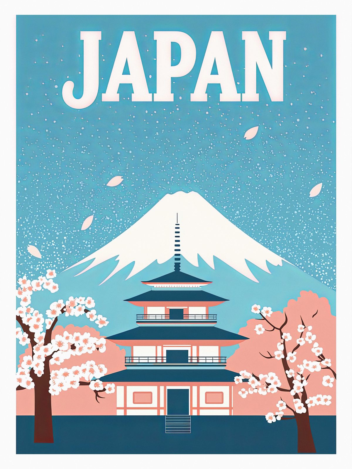 Affiche - Scène de Voyage Japon