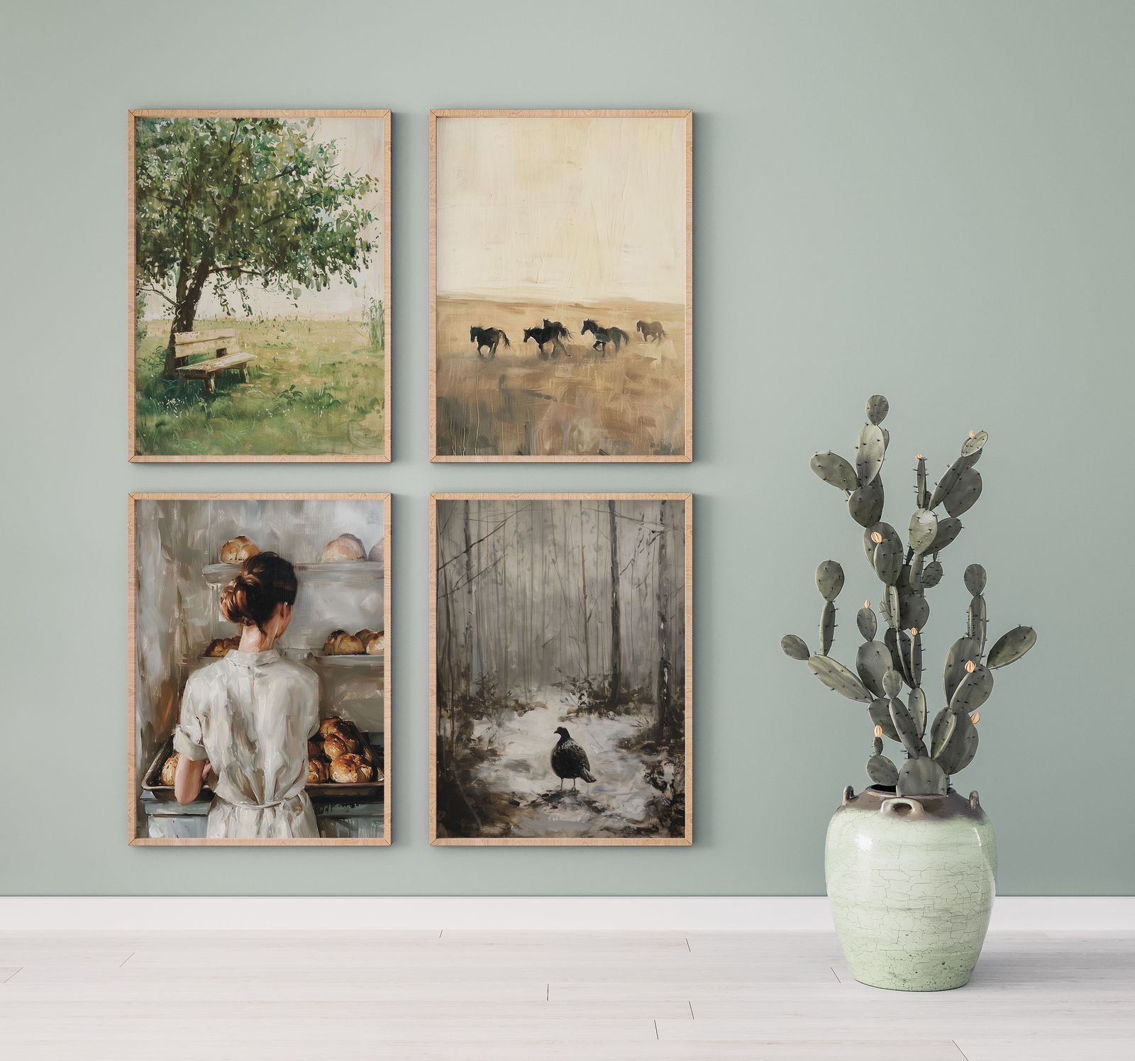 Affiche - Scènes de Nature et de Vie / Ensemble de 4