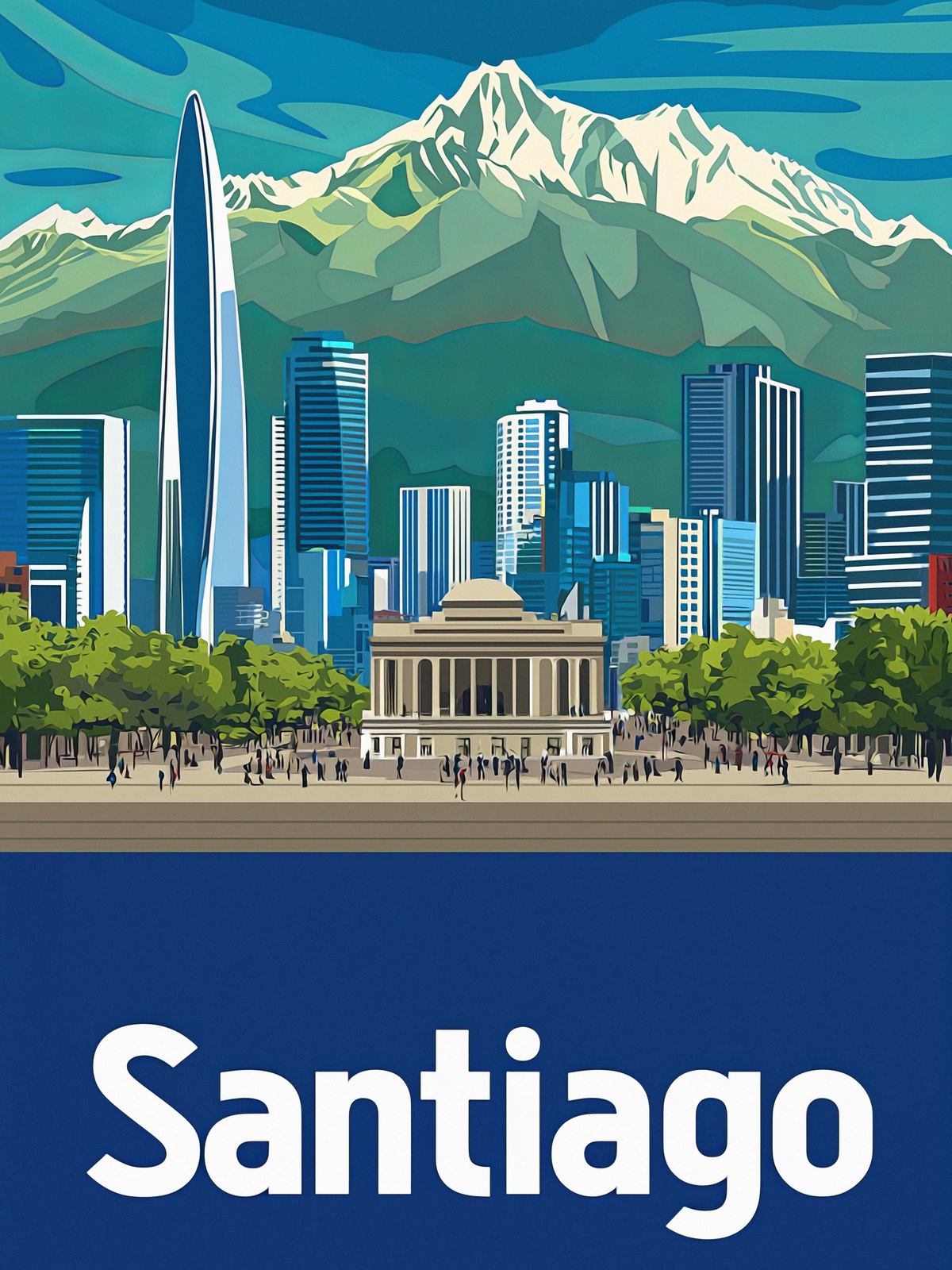 Affiche - Santiago Skyline