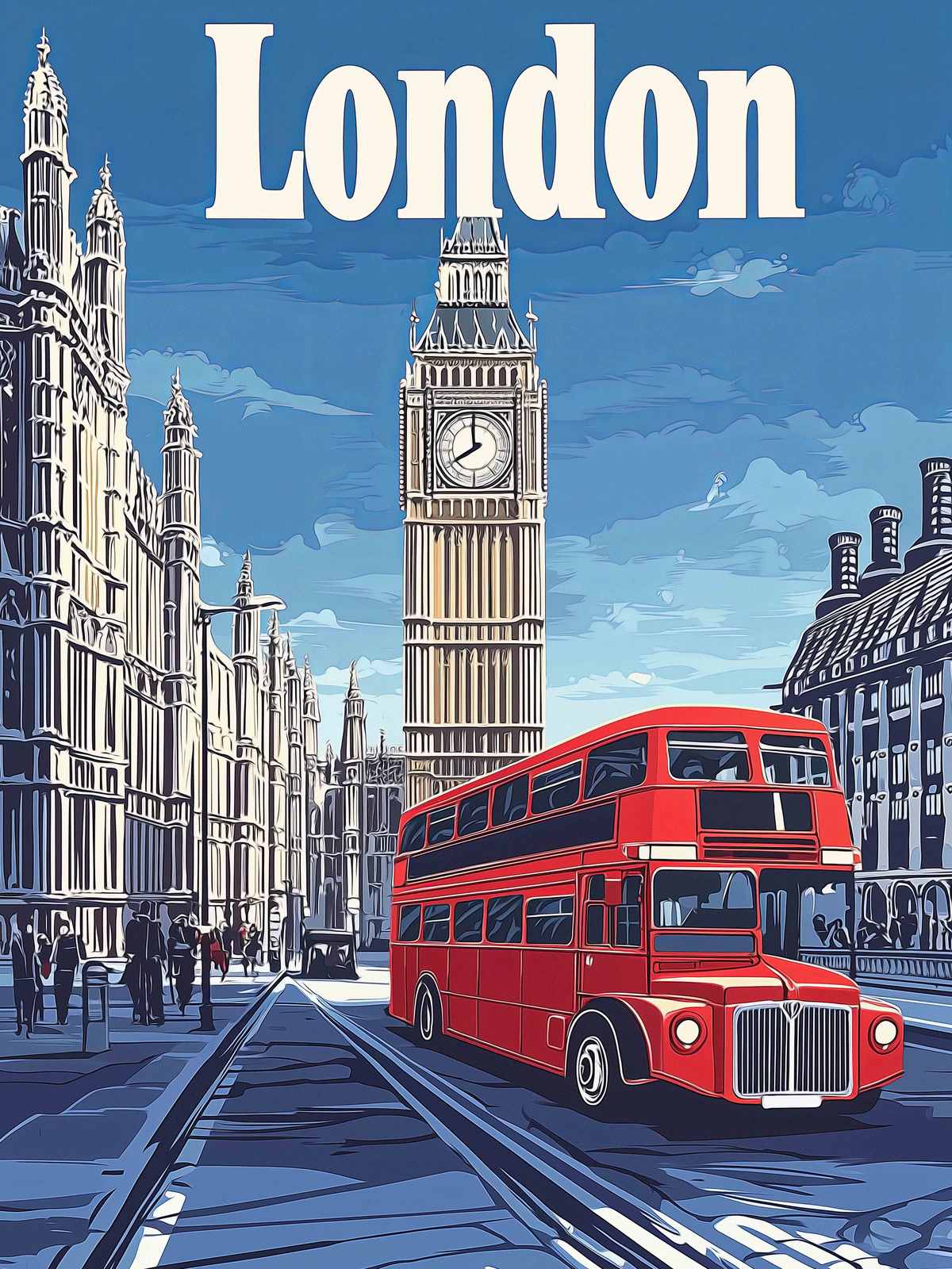 Affiche - Bus de la Ville de Londres