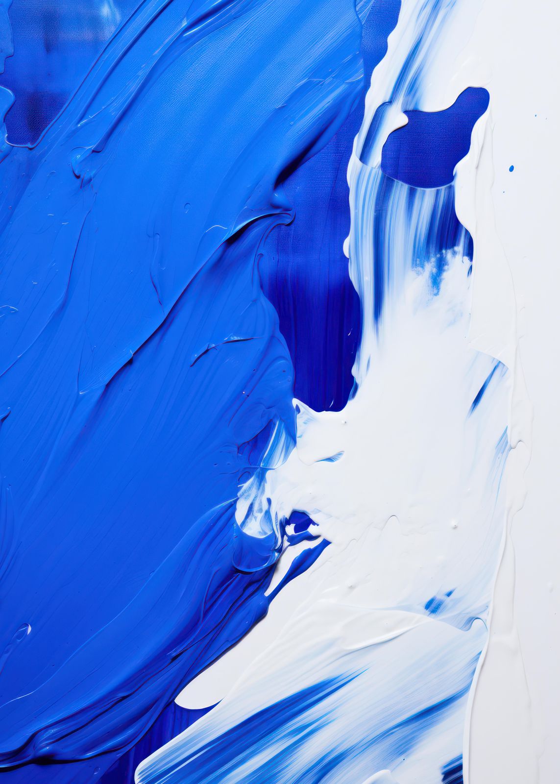 Affiche - Art Abstrait Bleu