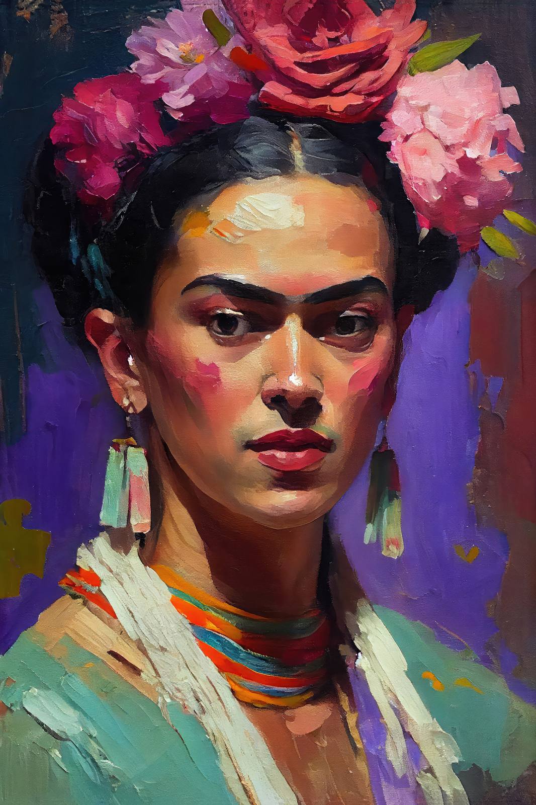 Affiche - Portrait de Frida Kahlo