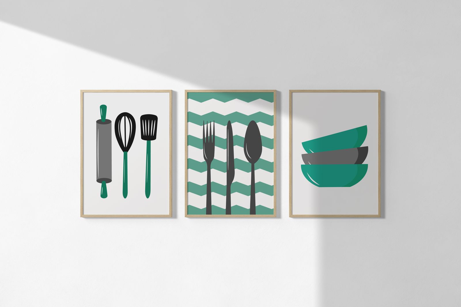 Affiche - Ustensiles de Cuisine Art / Ensemble de 3