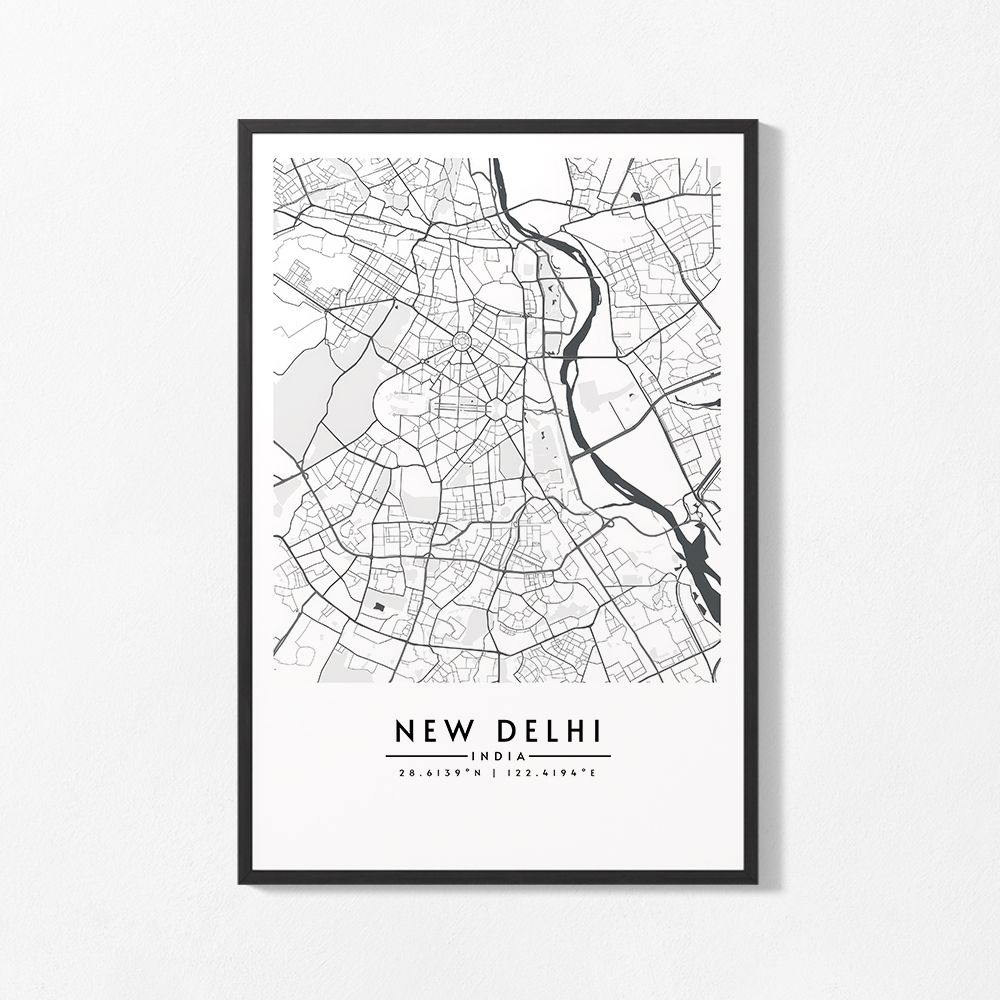 Affiche - Carte de New Delhi