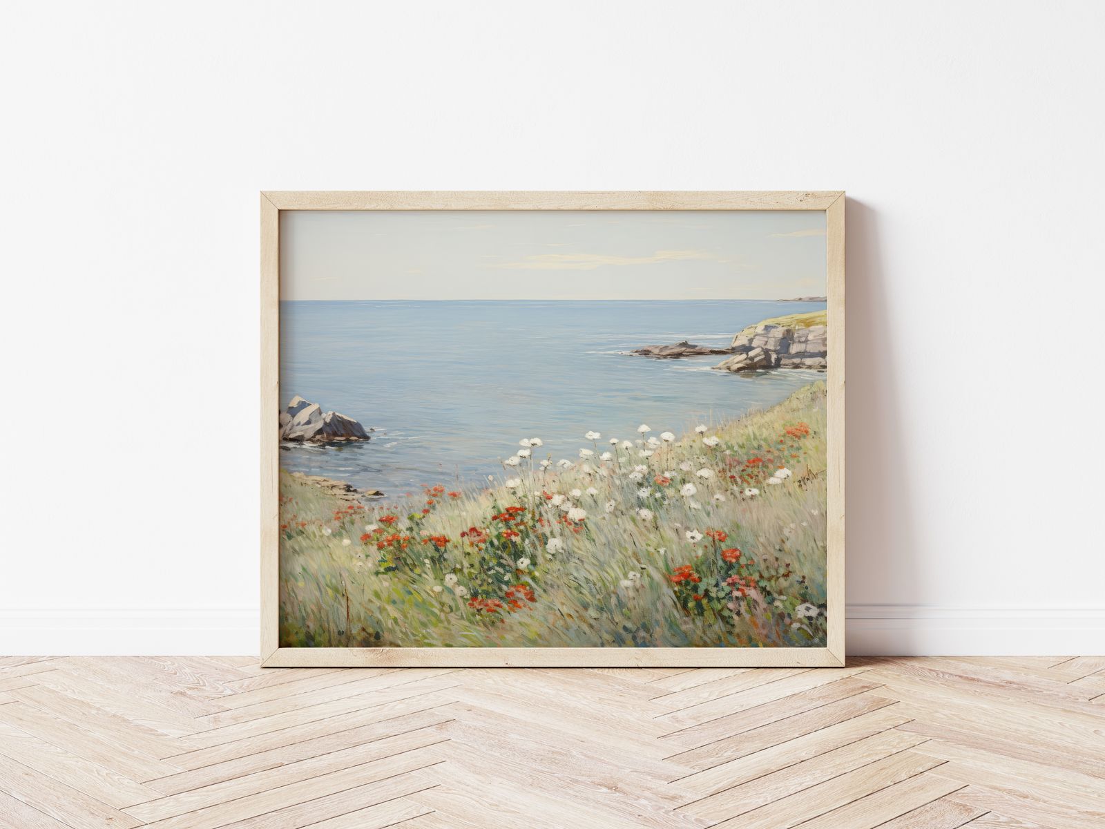 Affiche - Fleurs Sauvages Côtières par la Mer
