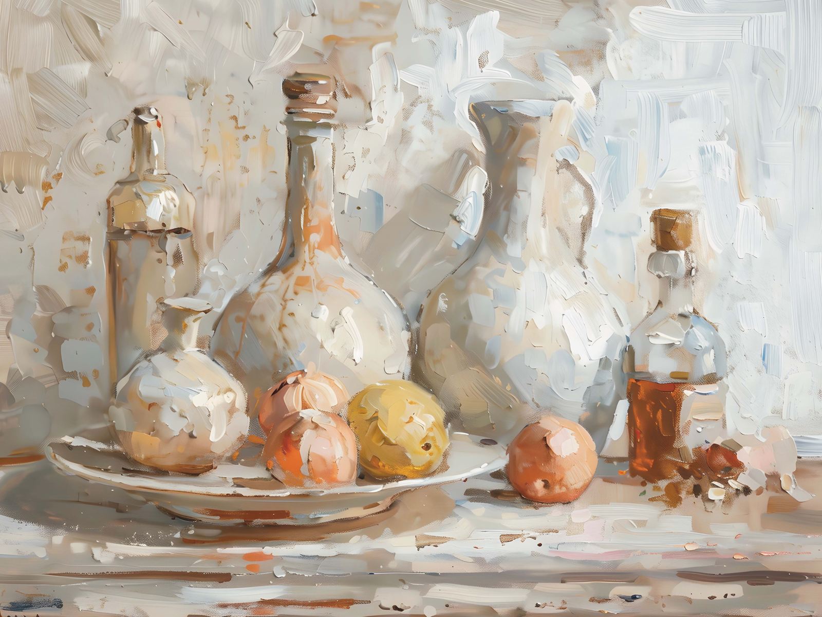 Affiche - Nature morte avec bouteilles