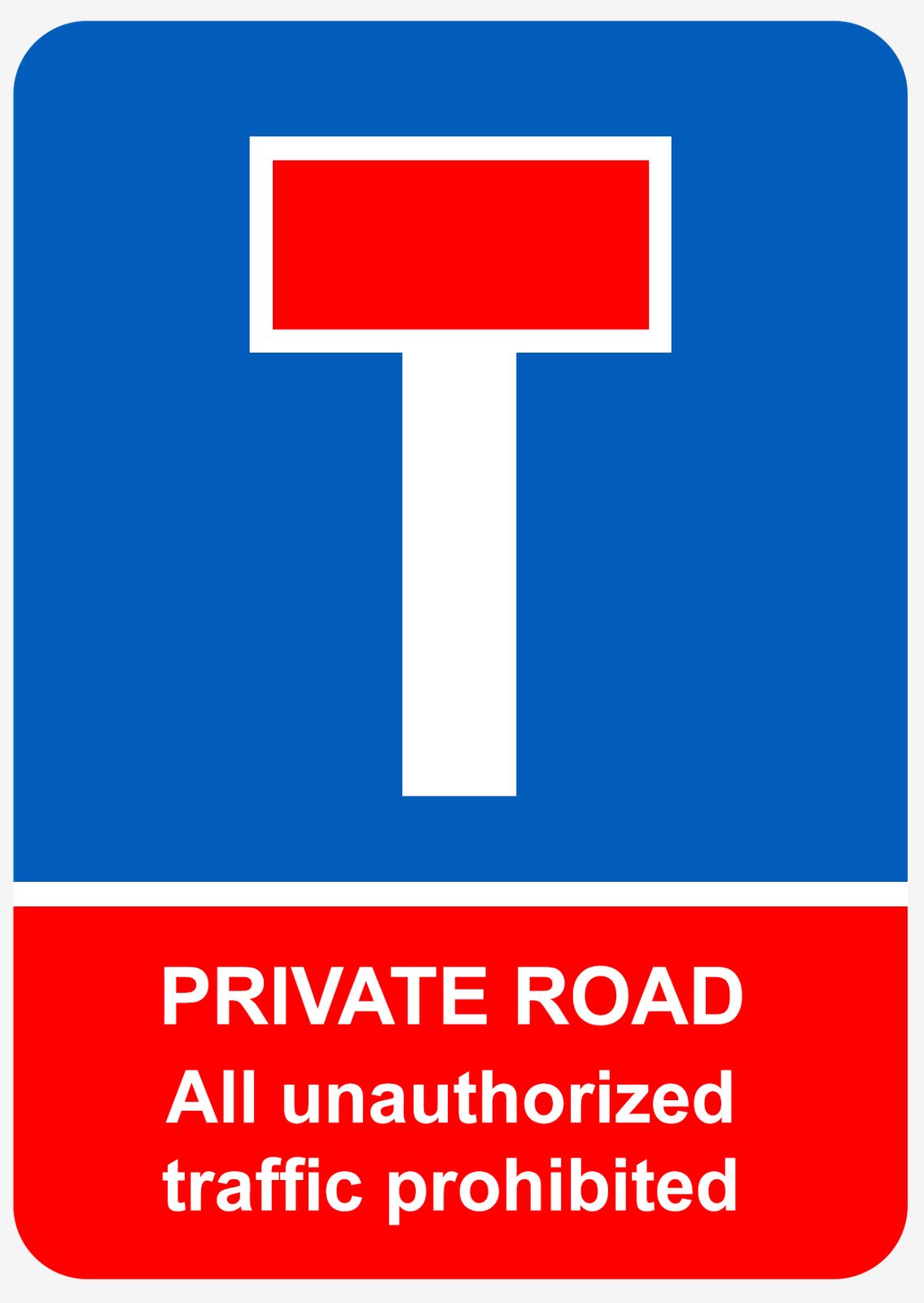 Sticker - Route Privée Circulation Non Autorisée Interdite