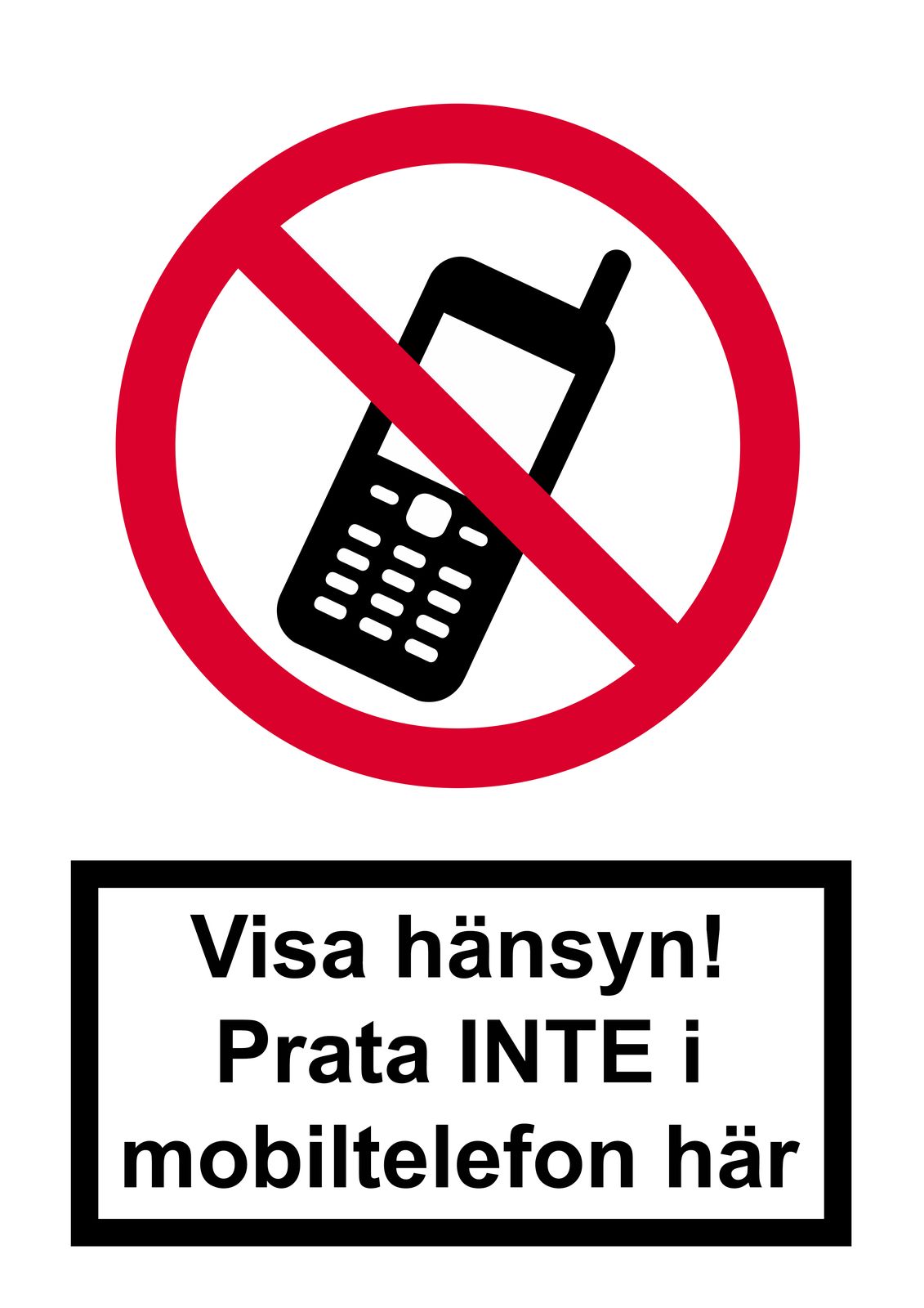 Sticker - Faites preuve de considération! NE PARLEZ PAS au téléphone portable ici