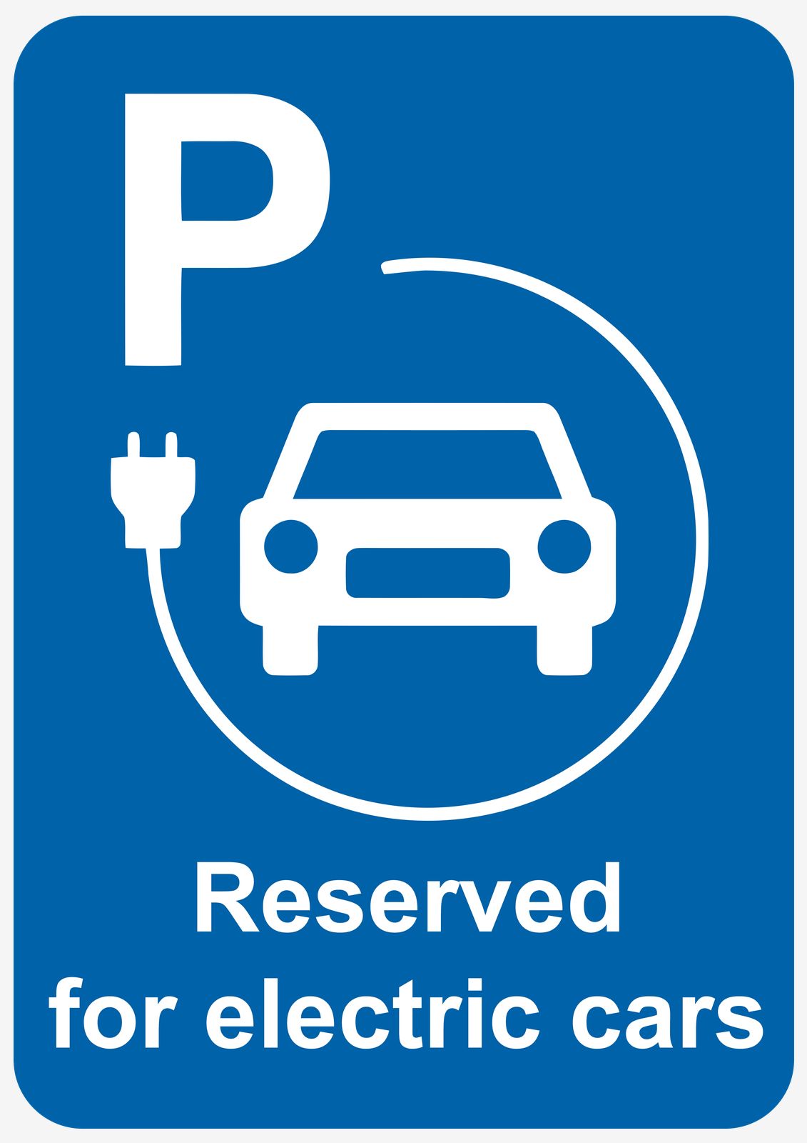 Autocollant - Réservé aux voitures électriques