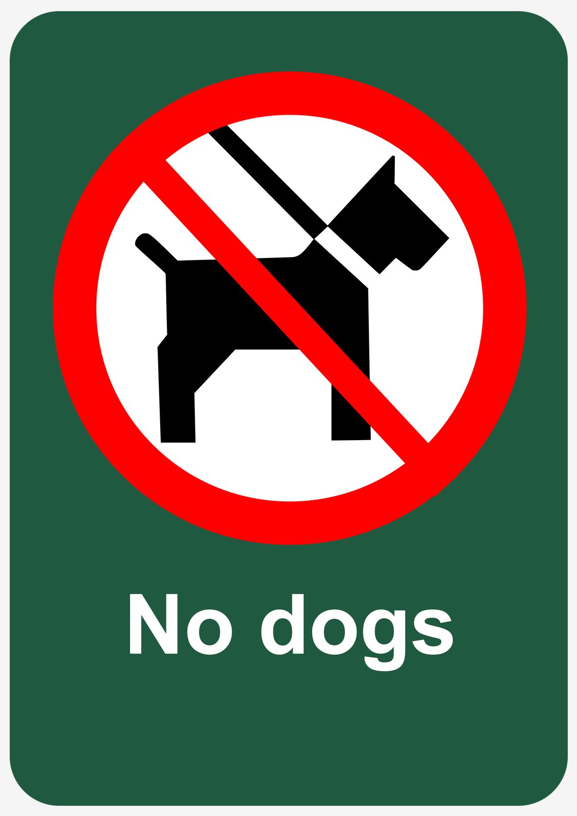 Autocollant - Panneau Pas de Chiens