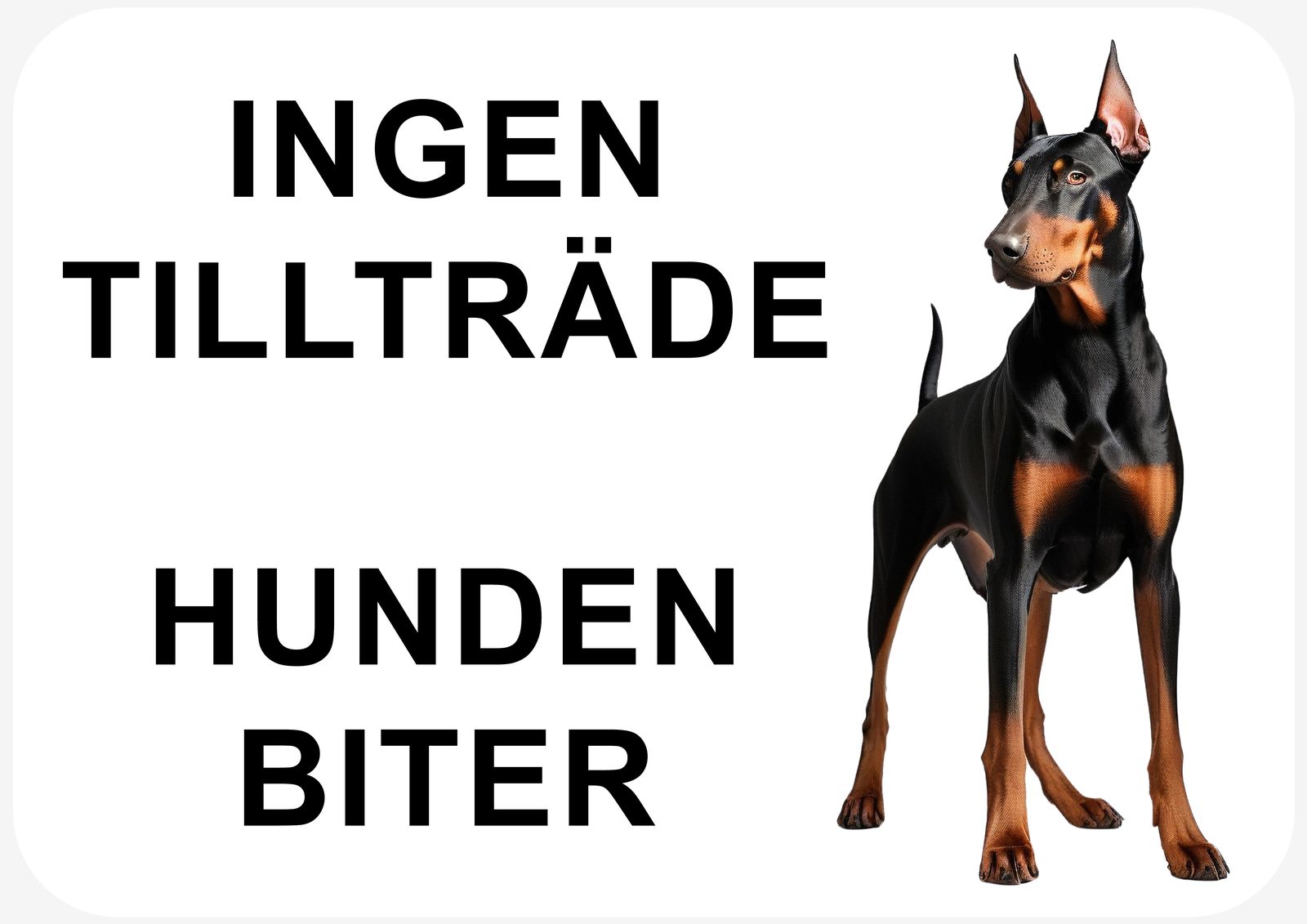 Autocollant - Entrée Interdite Le Chien Mord