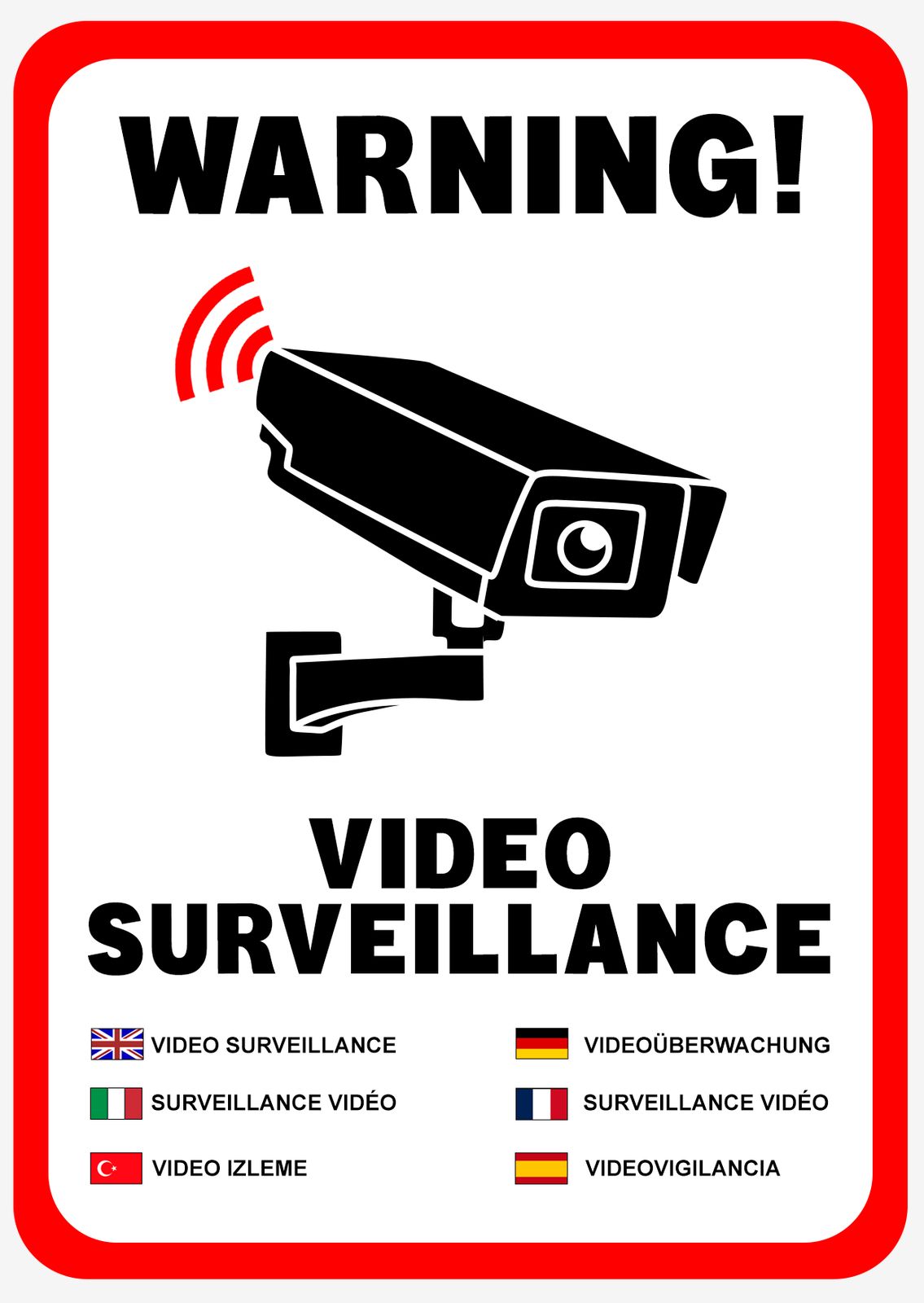 Sticker - Avertissement Vidéosurveillance