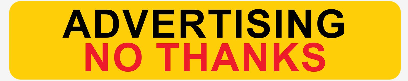 Autocollant - Pas de publicité merci