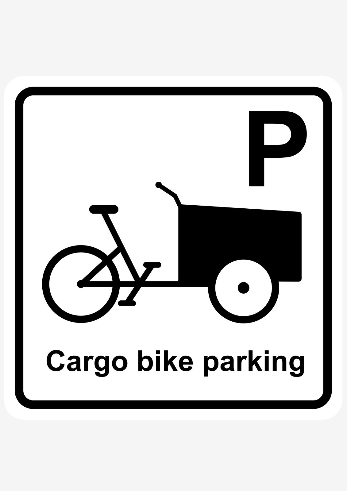 Sticker - Parking pour vélo cargo