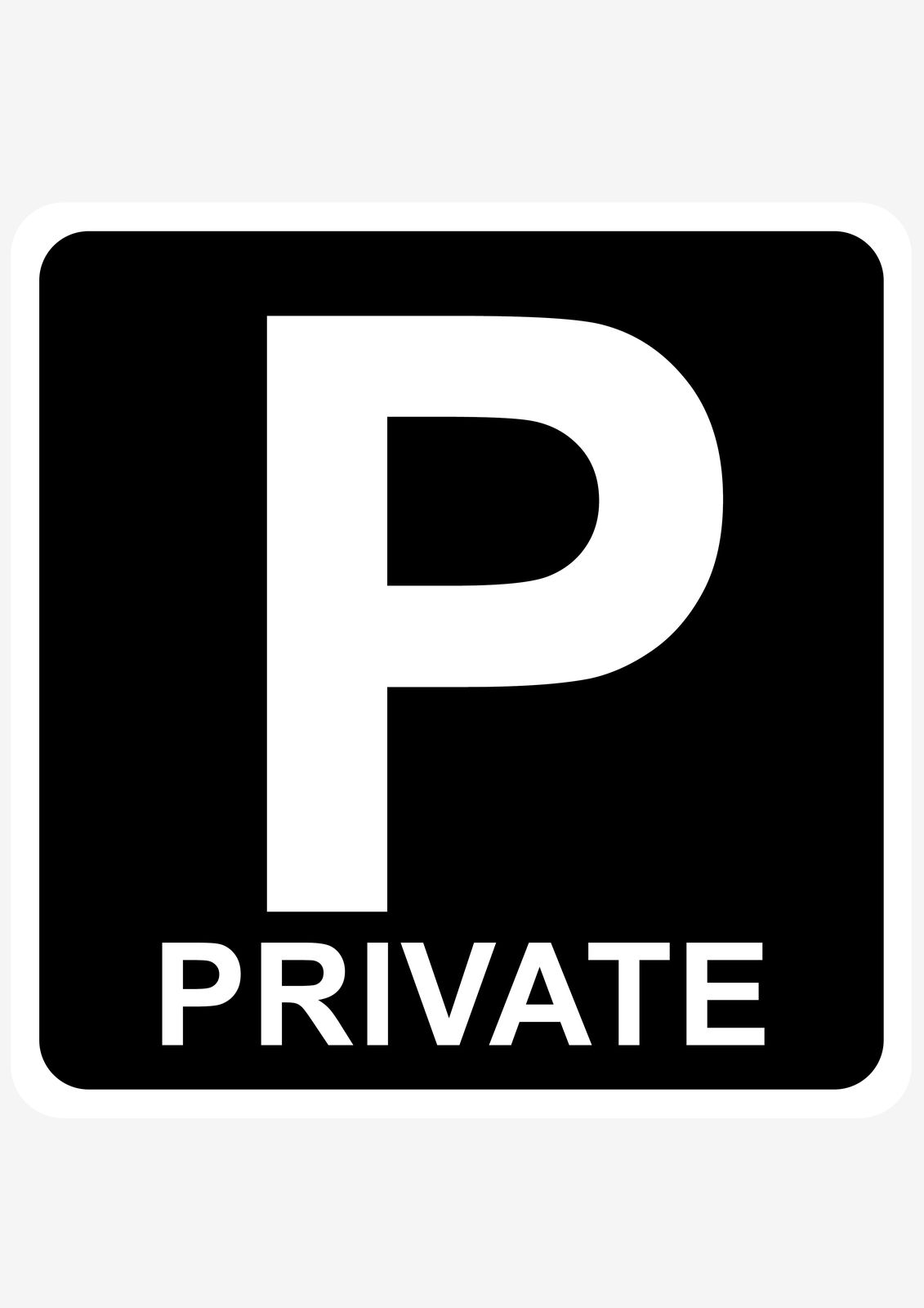 Autocollant - Panneau Stationnement Privé