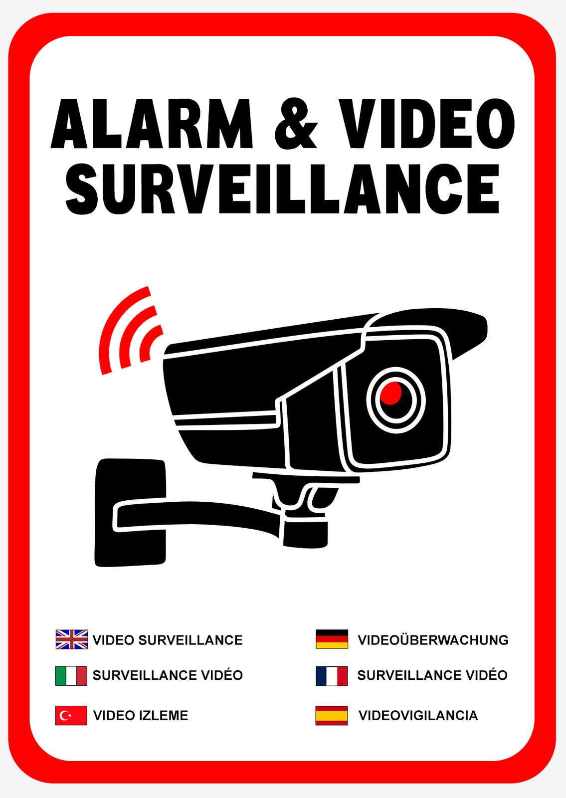 Autocollant - Alarme & Vidéosurveillance