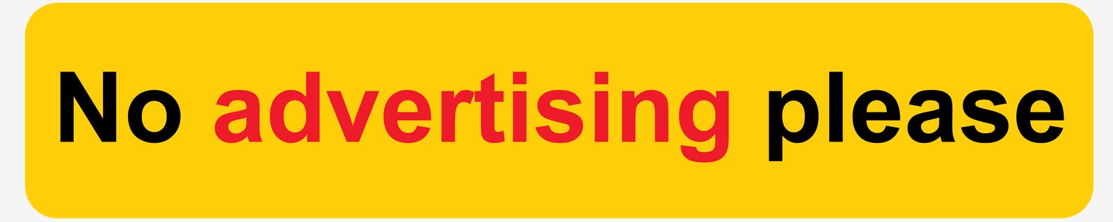 Autocollant - Pas De Publicité Merci