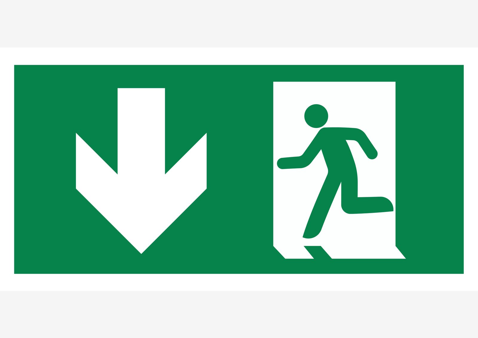 Autocollant - Panneau de Sortie de Secours
