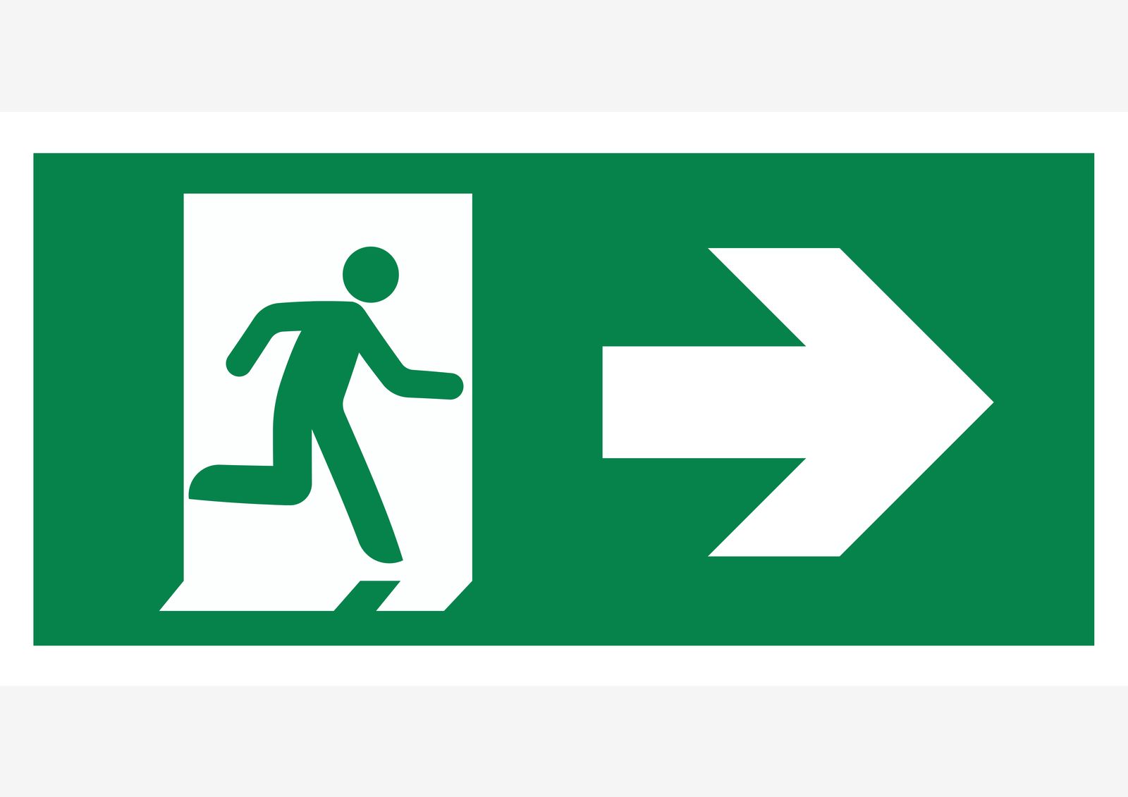 Autocollant - Sortie de Secours Droite